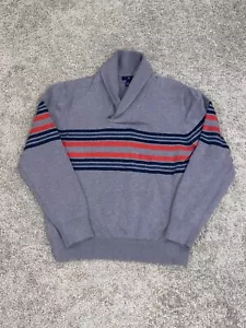 Gap Sweater Men Size Large Gray Striped - Picture 1 of 5