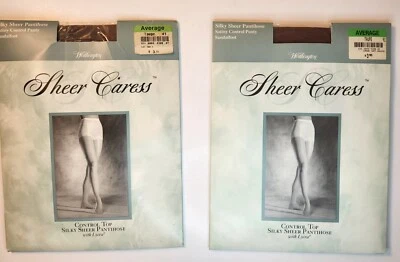 Worthington Sheer Caress Control Top Pantimedias Transparentes Sedosas Taupe 2 NUEVOS paquetes  Foto 1 de 4