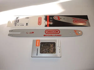  Original Oregon Schiene Schwert  14"  40 cm 1,3 3/8"P + 1x PM Kette für Stihl - Bild 1 von 1