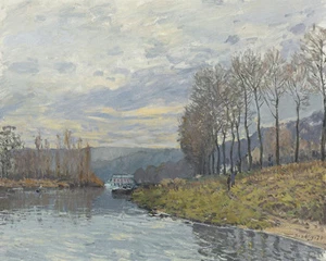 LIENZO 24' The Seine at Bougival Alfred Sisley - Imagen 1 de 1