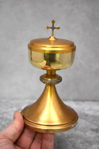 Antigua taza vintage esterlina viaje ciborio para kit de masa (CU2126) chalice co - Imagen 1 de 14