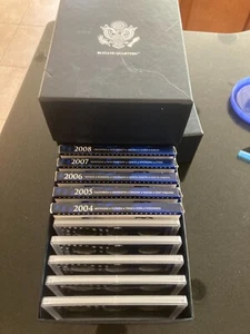 1999-2008 Quarter Proof Sets. 10 sets ALL 50 state quarters. w/ Boxes COA - Picture 1 of 4