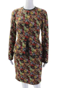Yigal Azrouel Womens Floral Long Sleeve Knee Length Dress Multicolor Size 2 - Picture 1 of 5