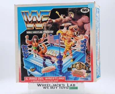 Anillo de Lucha Oficial Completo Italiano WWE WWF 1990 GiG Figura de Acción Juego Foto 1 de 4