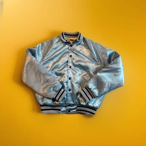 Vintage Satin Jacket Fullterton ND Centennial Aristo Jac M USA Made - Picture 1 of 12