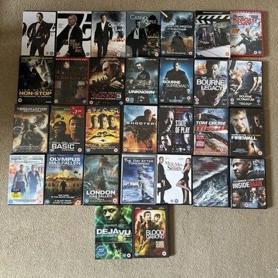 DVD Bundle Mixed ACTION MOVIES x 30 007 Taken Liam Neeson London has fallen  - Image 1 of 2