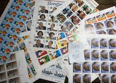 ¡TODO $.32! 400 estampillas de Estados Unidos utilizables como nuevas valor nominal $128 por $85,00 ¡muy por debajo de la cara!!  Foto 1 de 4