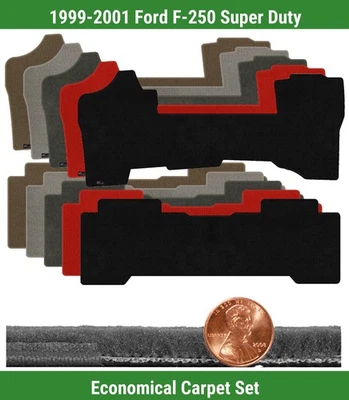 Juego de alfombrillas Velourtex personalizadas para Ford F-250 Super Duty 99-01 (2 piezas) #M11 Foto 1 de 4