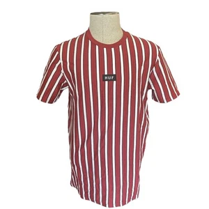 Camisa de algodón a rayas rojas HUF talla grande NUEVA - Imagen 1 de 2