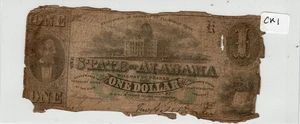 Alabama State $1, 50c; VA $1 CSA Paper Money; VA Bank of Valley$5 - 4 notes - Picture 1 of 8