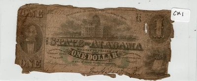 Alabama State $1, 50c; VA $1 CSA Paper Money; VA Bank of Valley$5 - 4 notes - Image 1 of 4