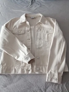 Jeansjacke Damen Gr. L Cremefarben *neuwertig * - Bild 1 von 2