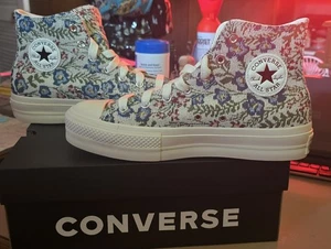 NEW! Converse All-Star Hi Top Stack Soles Mens 9; Womens 10.5 COOL FABRIC FOLKS! - Picture 1 of 7