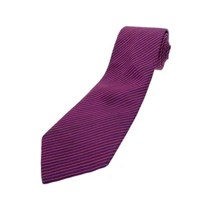 Corbata HERMES Rosa Púrpura Seda Logo vendedor de Japón N0130 45 Hecha en Francia - Imagen 1 de 4