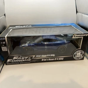 Jada 1/18 Rápido y Furioso 7 Brian’s Nissan GT-R (R35) Caja Dañada Ver Fotos - Imagen 1 de 11