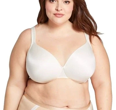 Cacique Lane Bryant Womens Bra Smooth Satin Full Coverage 46C Ivory Bisque - Image 1 of 4