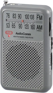 Radio de bolsillo OHM AudioComm AM/FM gris espacial RA 55 x 92 x 21 mm Japón - Imagen 1 de 11