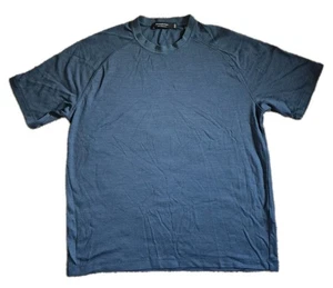 Ermenegildo Zegna Dark Teal Blue Wool High Performance Crew Neck TShirt Small 48 - Picture 1 of 4