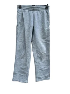 Nike Boys Size Small Club Fleece Open Hem Pants Gray 619090 063 EUC Big Kid - Picture 1 of 7