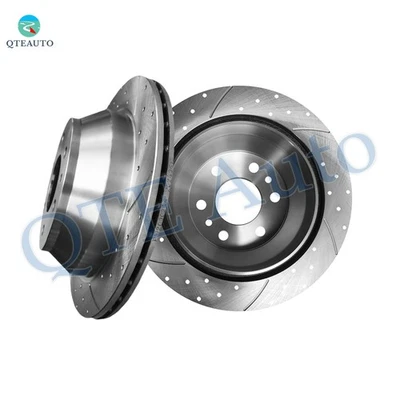 Front 303mm Drilled Slotted Brake Disc Rotors For 2000-2005 Pontiac Bonneville - Image 1 of 4