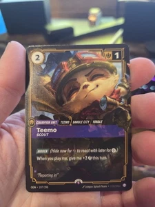 Tarjeta promocional Riftbound TCG - Teemo Scout casi nueva inglesa 197/298 League of Legends - Imagen 1 de 1