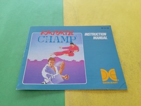 Karate Champ Nintendo NES Manual Only ~ Instruction Booklet