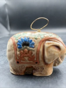 Vintage 1982 Salamander Keramik Elefant Glocke signiert - Bild 1 von 8