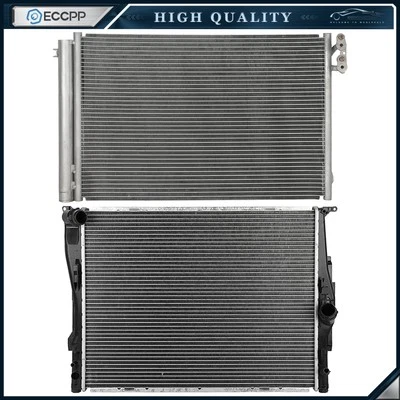 Aluminum Radiator & AC Condenser Cooling Kit For 2008-2010 BMW 128i - Image 1 of 4