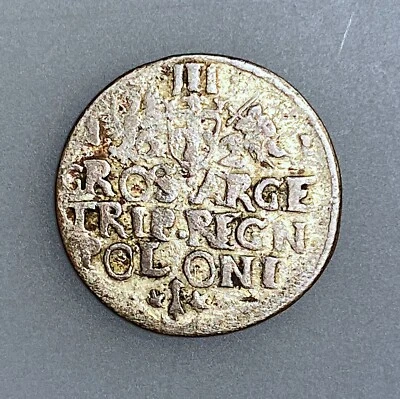   Poland 3 Groschen 1621    KM# 31    aVF - Image 1 of 2