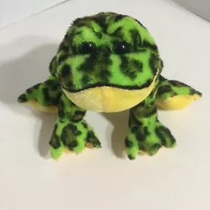 GANZ WEBKINZ 8" PLUSH BULLFROG GREEN AND YELLOW WITH BLACK SPOTS NO CODE - Picture 1 of 7