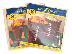 Amscan Large Football Party Supply Snack 7.5" Popcorn Box Brown Lot of 2 - Picture 1 of 2