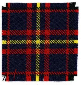 CORRECT 100% PURE WOOL TARTAN CANADIAN / BRITISH CAMERON HIGHLANDERS CAP BADGE - Picture 1 of 2