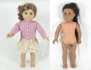 2 American Girl Dolls Rebecca 2013 With Meet Outfit & Kaya Without Outfit - Picture 1 of 19