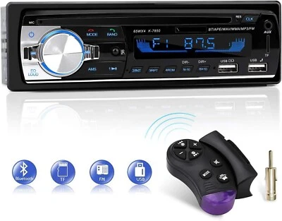 Radio FM Coches 1DIN Bluetooth 5.0 MP3 USB Control Remoto Llamadas Manos Libres - Imagen 1 de 4