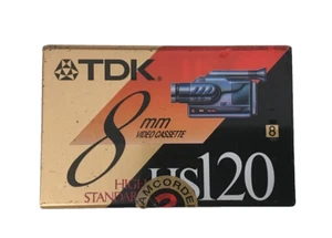 Videocassetta TDK HS120 8mm High Standard - 1 nuova e sigillata - Foto 1 di 4