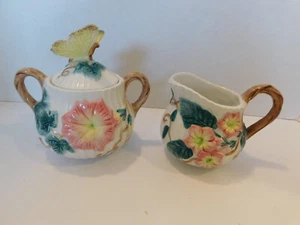Fitz and Floyd Butterfly and Morning Glories , Creamer and Sugar - Imagen 1 de 9