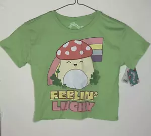 Camisa Gráfica Squishmallows Niñas Día de San Patricio Arco Iris Cuadrada Manga Corta ¡NUEVA! - Imagen 1 de 8