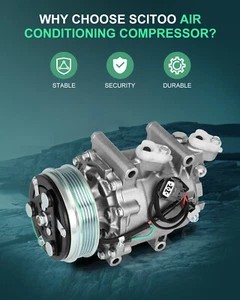 A/C AC Compressor For CO 11312C Honda Fit 1.5L 2009-2010 2011 2012 2013 - Picture 1 of 6