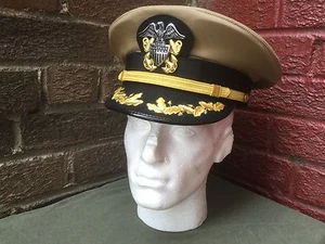 WW2 US Navy officers Captains visor cap,  size 58 - Picture 1 of 2