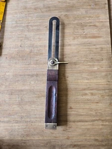 Antique Stanley SW Wood and Brass Sliding Bevel 10 inch USA Early - Picture 1 of 11