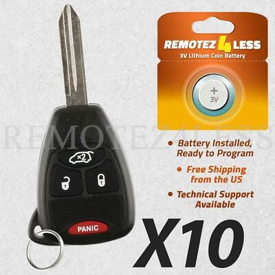 10x For 2005 2006 2007 Jeep Grand Cherokee Remote Car Keyless Entry Key Fob Foto 1 de 4