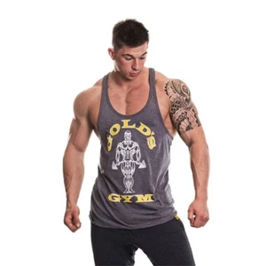 Golds Gym Men’s XL Muscle Singlet Vest Sleeveless Workout Training Tank Top Tee - Picture 1 of 2