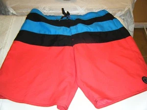 TRAJE DE BAÑO JOE BOXER PARA HOMBRE ROJO NEGRO AZUL 1 BOLSILLO TRASERO - Imagen 1 de 3