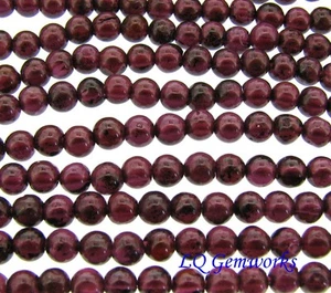 14" Strand GARNET 4mm Round Beads - Picture 1 of 1