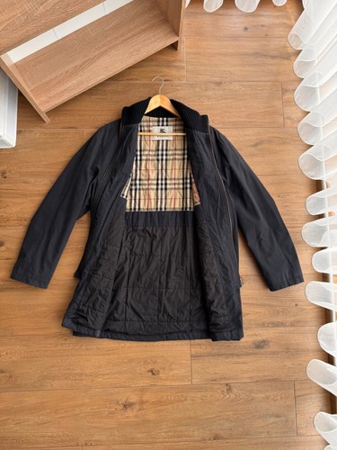 Cappotto vintage Burberry London grigio invecchiato Nova Check