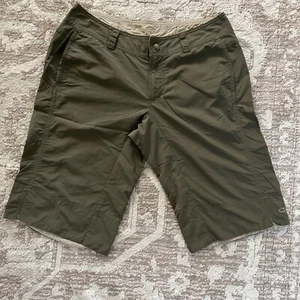 Women’s Outdoor Research Nylon Hiking Shorts Olive Green Sz Small 28”  - Picture 1 of 8