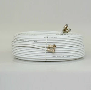 Cable coaxial de extensión de escopeta satélite doble blanco de 2 m para Sky + HD Freesat - Imagen 1 de 4