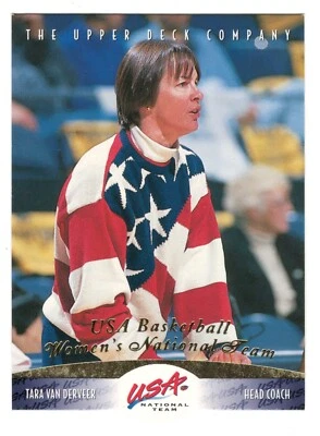 1996 Upper Deck USA Womans Basketball Tara Van Derveer #72 Gold Delux FREE SHIP! - Image 1 of 2