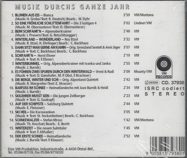 Musik Durchs Ganze Jahr - Winter CD, Roy Etzel, Horst Elsner, Vreni & Rudi u.v.a - Bild 1 von 1
