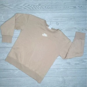 Nike tan khaki long sleeve sweatshirt sweater, pullover cropped child’s medium - Picture 1 of 6